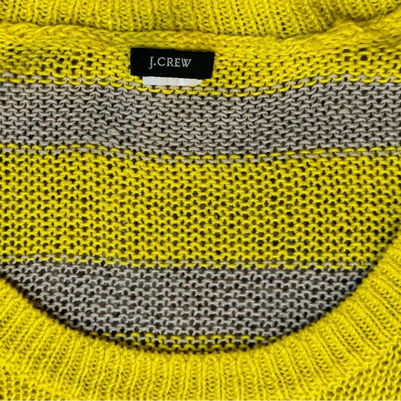 J. Crew Yellow Beige Striped Sweater - Picture 6 of 8